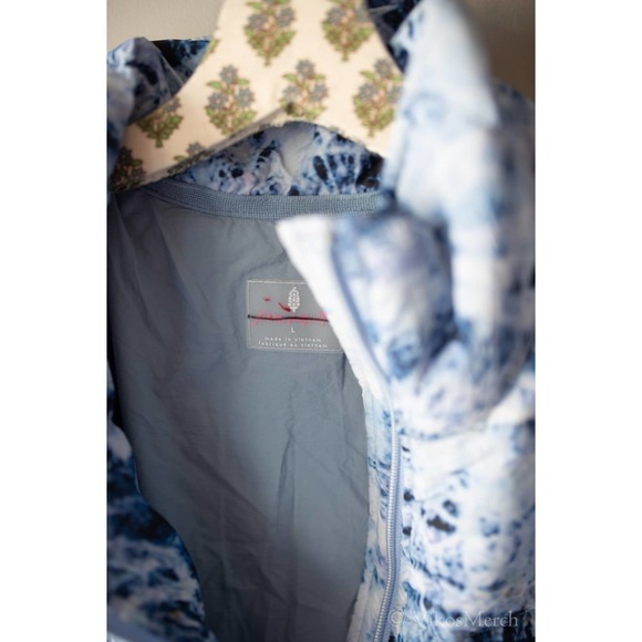 Free People Movement Pippa Packable Puffer Jacket Large Printed Batik Tie Dye - Picture 4 of 6